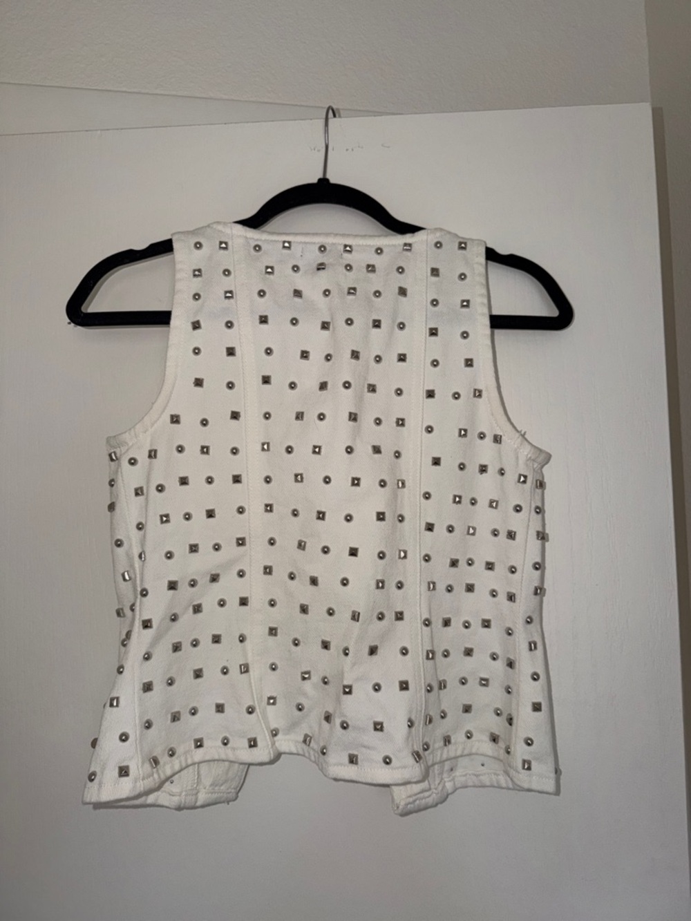 Nasty Gal Studded Denim Corset Top – White – US 8 - Picture 3 of 6